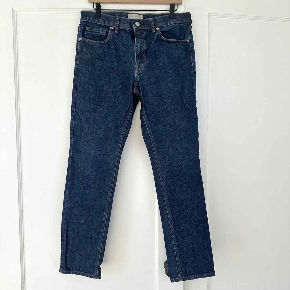 Everlane The Slim‎ Jean Mens 33x30 Dark Wash Denim Classic Style
